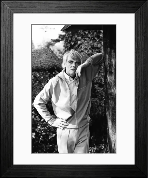 Framed Print : Tony Booth pictured at home after an operation which was needed following a fire at his Framed Print : Tony Booth pictured at home after an operation which was needed following a fire at his