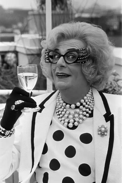 Barry Humphries in character as Dame Edna Everage. 25th March 1988