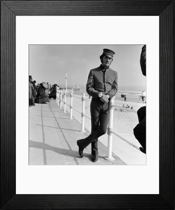 Framed Print : Terence Stamp on the set of Far from the Madding Crowd'in Weymouth, Dorset