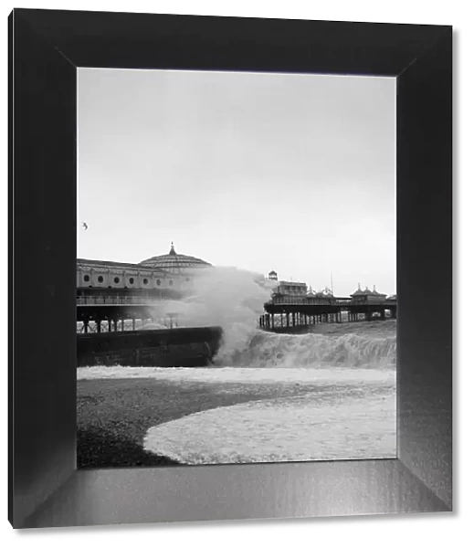 Gales at Brighton. A beautiful milky wave at Brighton, the pier can be seen in