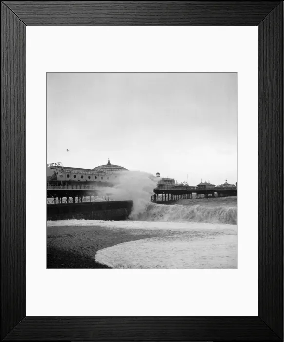 Framed Print : Gales at Brighton. A beautiful milky wave at Brighton, the pier can be seen in