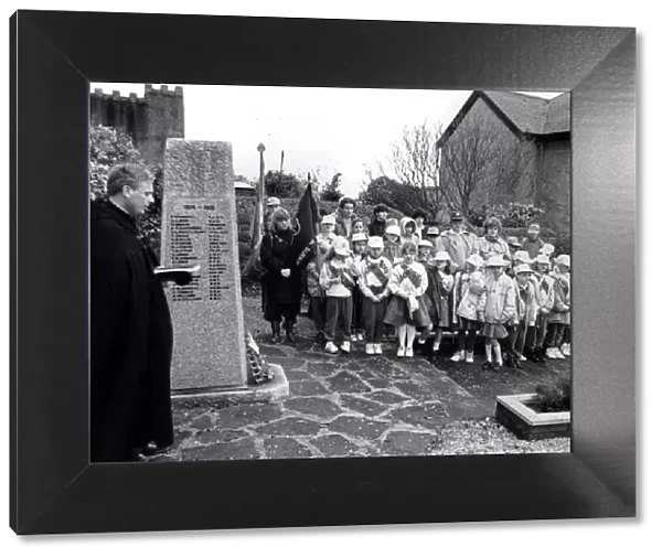 Remembrance Sunday in Dyserth, Denbighshire, Wales. 13th November 1994