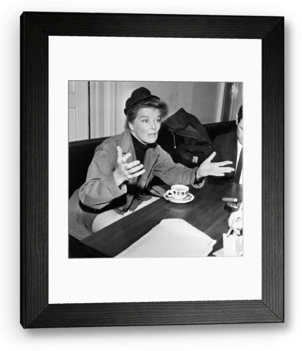 Framed Print : Actress Katharine Hepburn pictured in Bray, Ireland, where she is filming Framed Print : Actress Katharine Hepburn pictured in Bray, Ireland, where she is filming