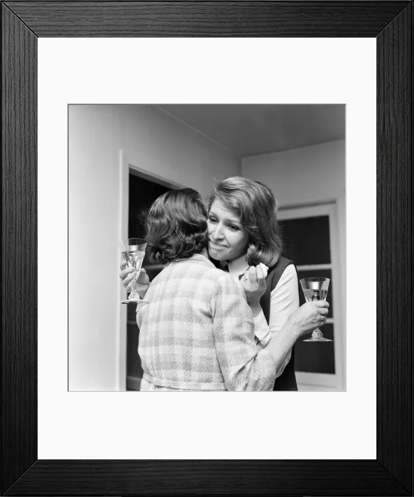 Framed Print : Mums shoulder is a good enough place to have a little laugh or a little cry on after