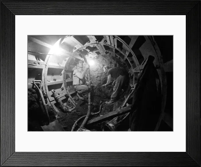 Framed Print : Cannair Moodie Ltd employees Charlie Rodgers from Arranmore (left Framed Print : Cannair Moodie Ltd employees Charlie Rodgers from Arranmore (left