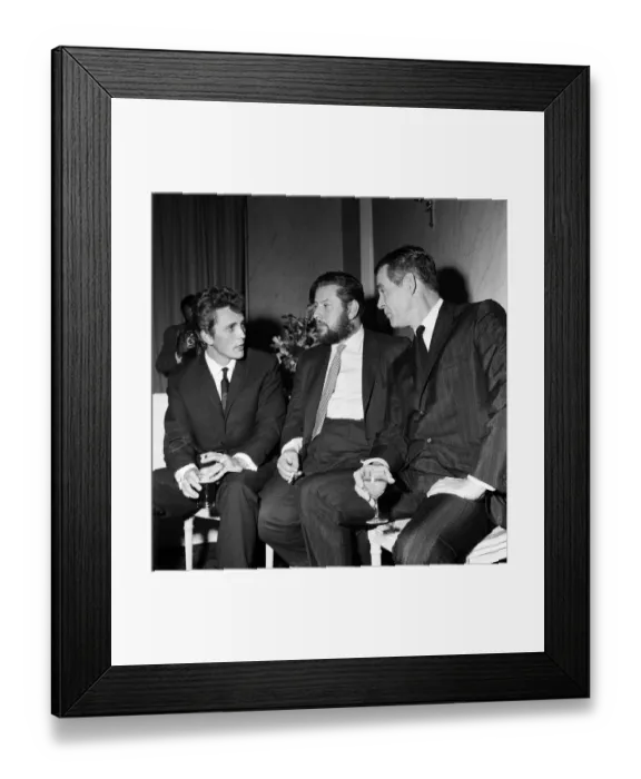 Framed Print : Actors Terence Stamp, Peter Ustinov and Robert Ryan. 23rd May 1961