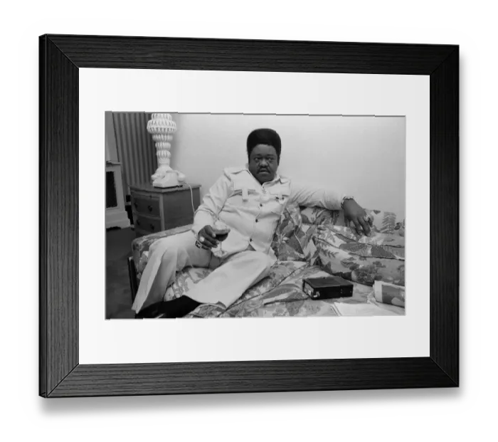 Framed Print : American pianist Fats Domino in London to play at the New Victoria Theatre Framed Print : American pianist Fats Domino in London to play at the New Victoria Theatre