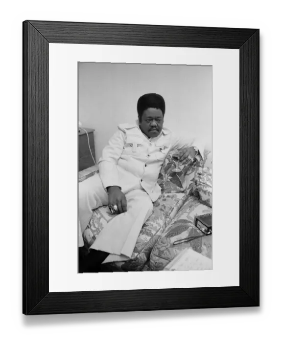 Framed Print : American pianist Fats Domino in London to play at the New Victoria Theatre