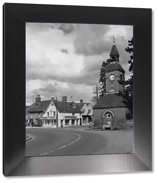 The Clock Tower in Wendover, Buckinghamshire. Circa 1950