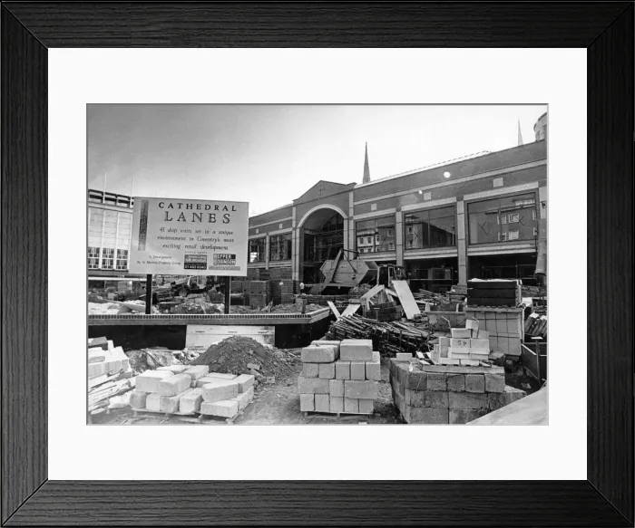 Framed Print : The Cathedral Lanes Shopping Centre in Coventry, Midlands, England, under construction Framed Print : The Cathedral Lanes Shopping Centre in Coventry, Midlands, England, under construction