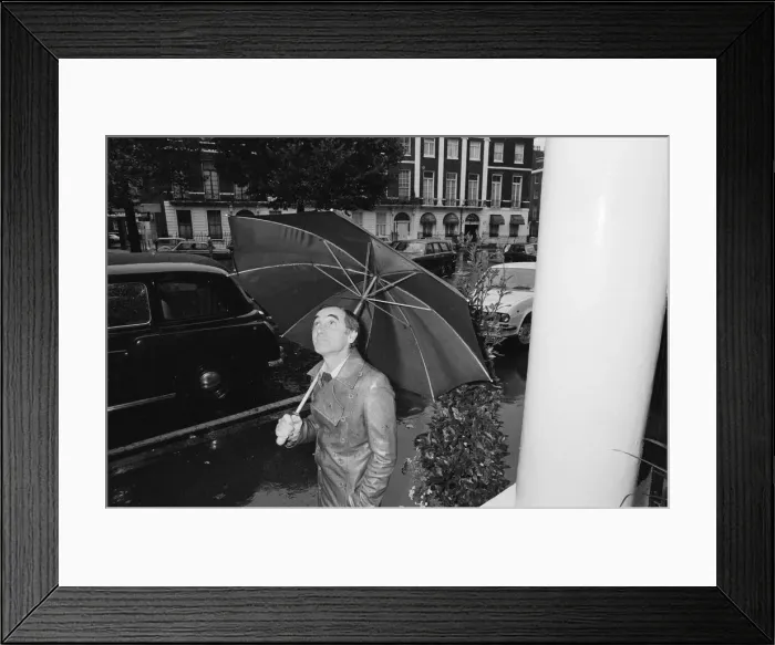 Framed Print : Charles Aznavour, whose record She'was a smash hit in 1974 flew into London Framed Print : Charles Aznavour, whose record She'was a smash hit in 1974 flew into London
