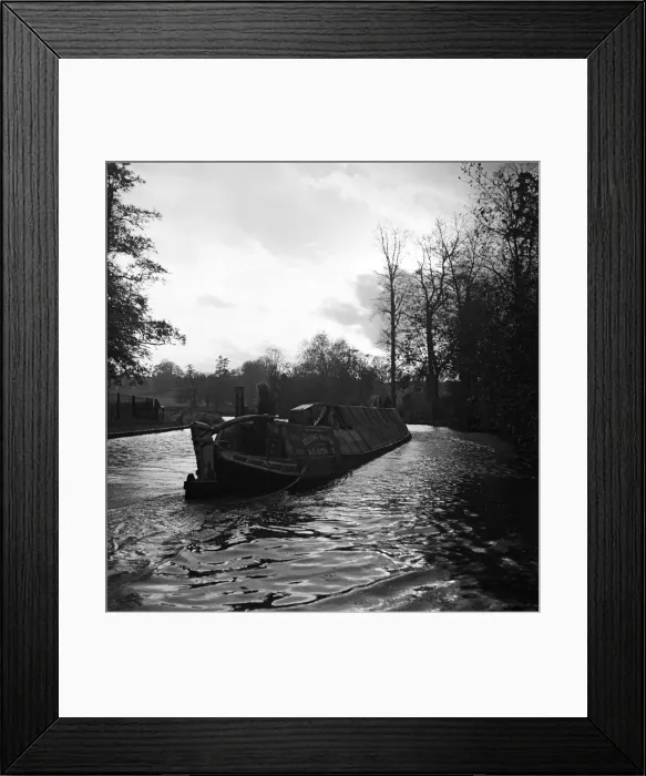 Framed Print : Canal scene at Watford, Hertfordshire. Circa 1950