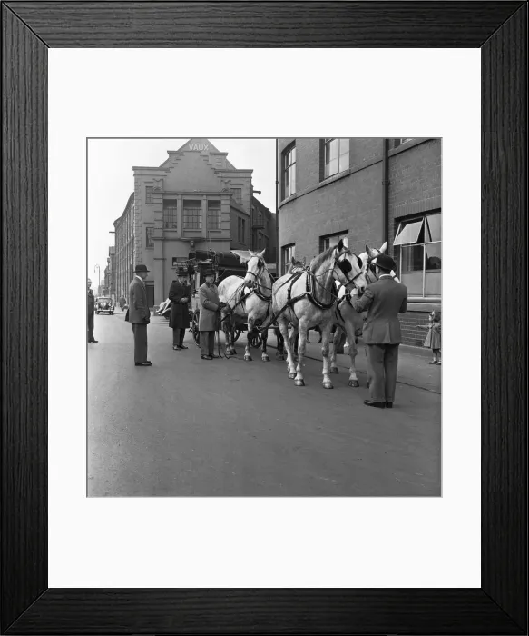 Framed Print : The Vaux Brewery, Sunderland. A slight anachronism these days to see a stage coach with Framed Print : The Vaux Brewery, Sunderland. A slight anachronism these days to see a stage coach with