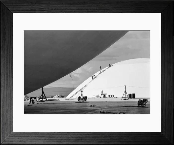 Framed Print : The palace of the National Congress, under construction, Brasilia, Brazil