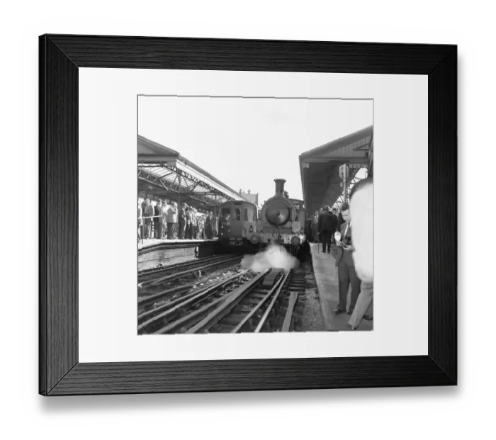 Framed Print : Steam locomotive on the London Underground Metropolitan line 7th May 1954 Framed Print : Steam locomotive on the London Underground Metropolitan line 7th May 1954