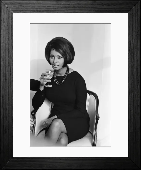 Framed Print : Sophia Loren at a reception in the River Room of the Savoy Hotel