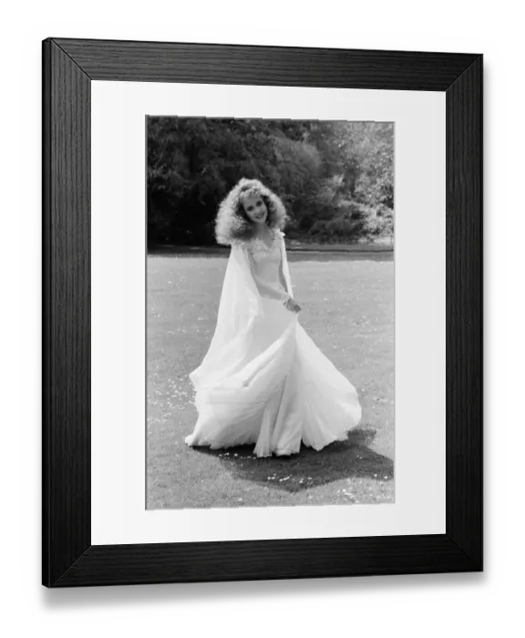 Framed Print : Lysette Anthony, British actress aged 18 years old, on set of new film Krull