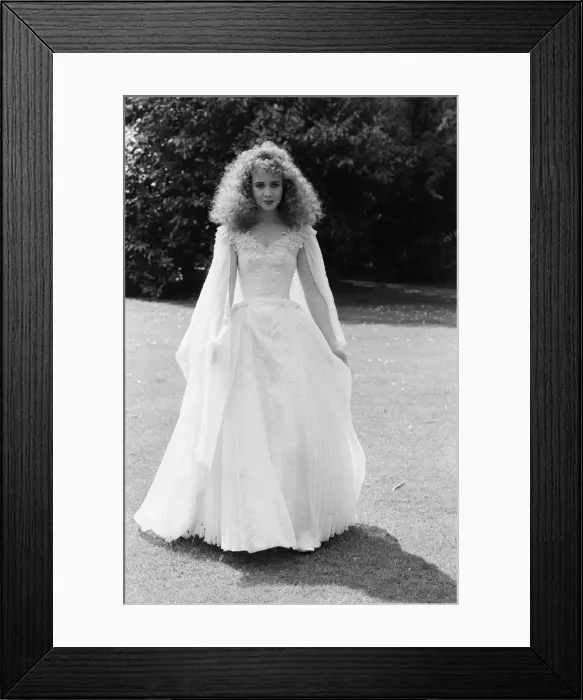 Framed Print : Lysette Anthony, British actress aged 18 years old, on set of new film Krull