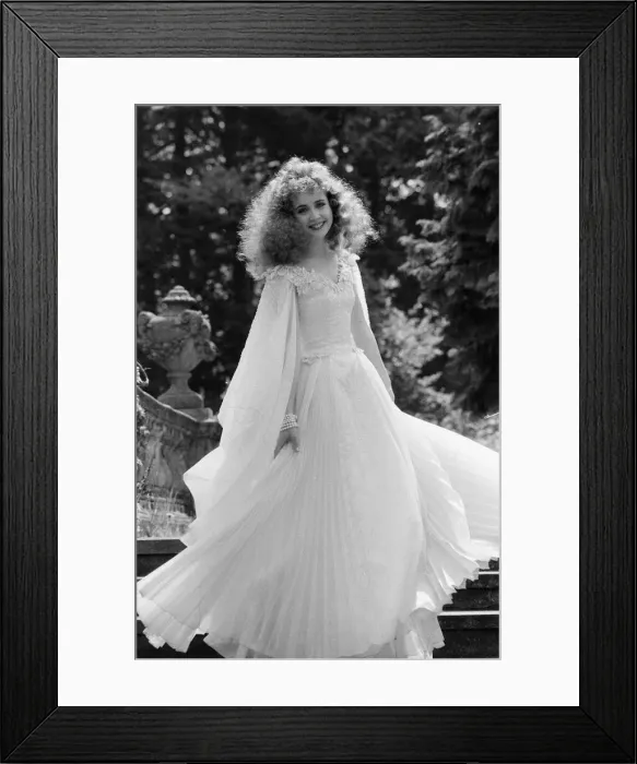 Framed Print : Lysette Anthony, British actress aged 18 years old, on set of new film Krull