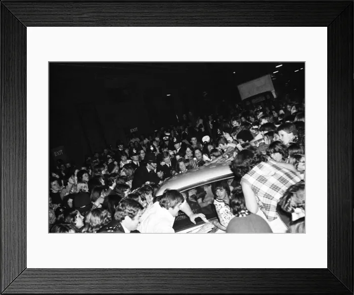Framed Print : Hysterical fans attend a Bay City Rollers concert in Victoria, London