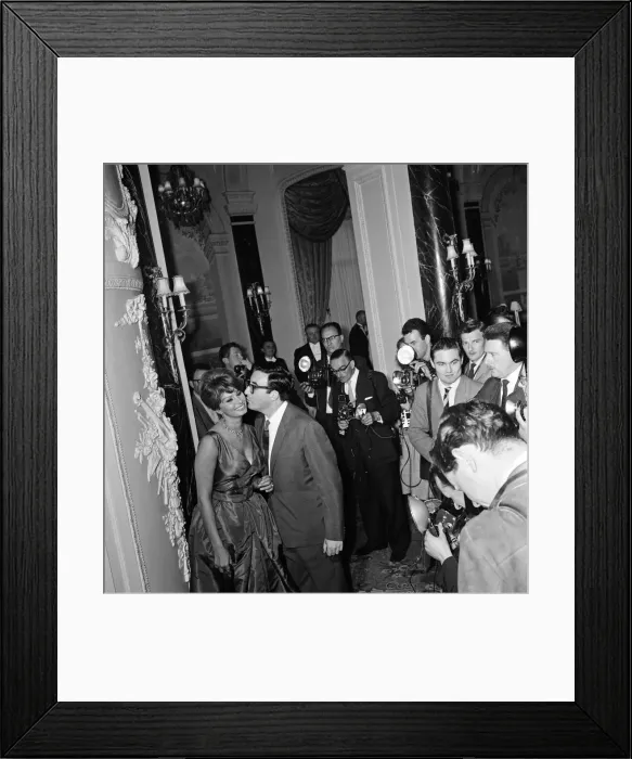 Framed Print : Sophia Loren with Peter Sellers. They will be starring together in the Dimitri de Framed Print : Sophia Loren with Peter Sellers. They will be starring together in the Dimitri de