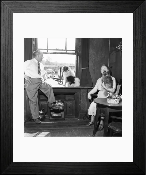Framed Print : How about a nice walk near the river. Mrs Dorothy Crispin owner of the White Cross Hotel Framed Print : How about a nice walk near the river. Mrs Dorothy Crispin owner of the White Cross Hotel