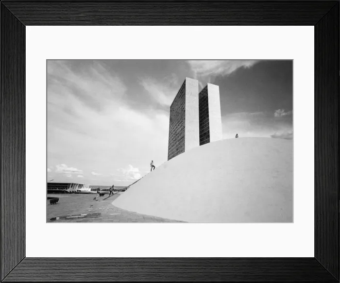 Framed Print : The palace of the National Congress, under construction, Brasilia, Brazil Framed Print : The palace of the National Congress, under construction, Brasilia, Brazil