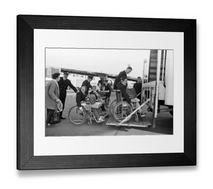 Framed Print : The British team left London Heathrow Airport this morning for the Stoke Mandeville Framed Print : The British team left London Heathrow Airport this morning for the Stoke Mandeville