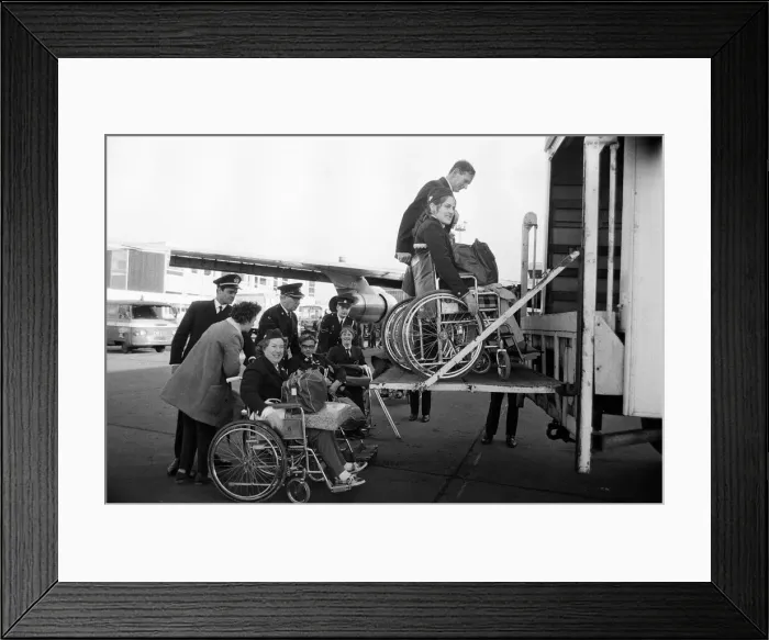 Framed Print : The British team left London Heathrow Airport this morning for the Stoke Mandeville Framed Print : The British team left London Heathrow Airport this morning for the Stoke Mandeville