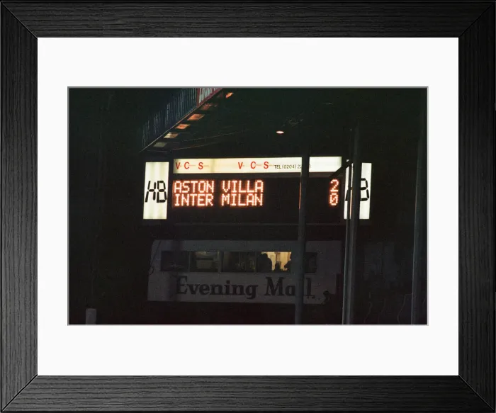 Framed Print : UEFA Cup 2nd round 1st leg match, Aston Villa 2 - 0 Inter Milan held at Villa Park Framed Print : UEFA Cup 2nd round 1st leg match, Aston Villa 2 - 0 Inter Milan held at Villa Park