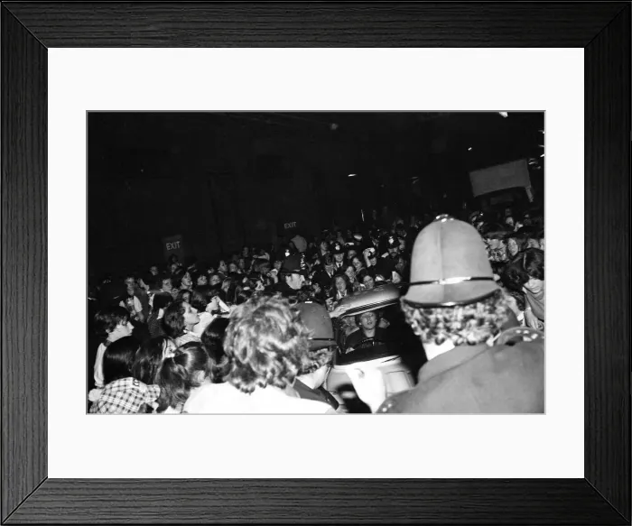Framed Print : Hysterical fans attend a Bay City Rollers concert in Victoria, London