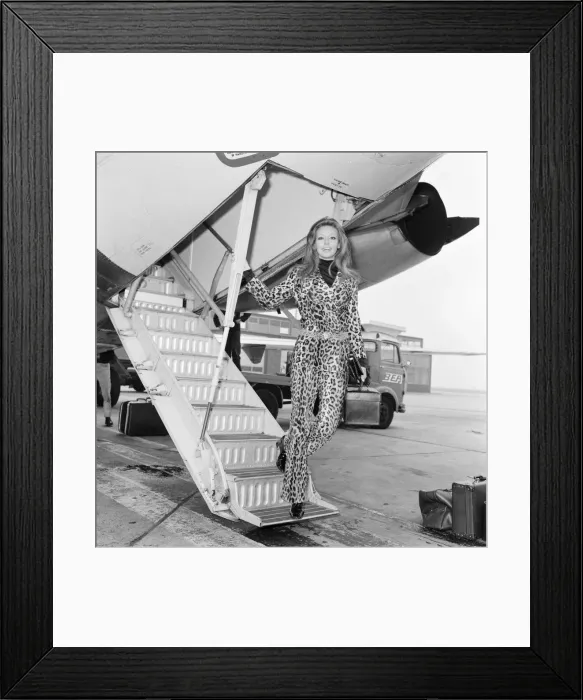 Framed Print : Claudie Lange, Belgian actress and model, arrives at London Heathrow Airport Framed Print : Claudie Lange, Belgian actress and model, arrives at London Heathrow Airport