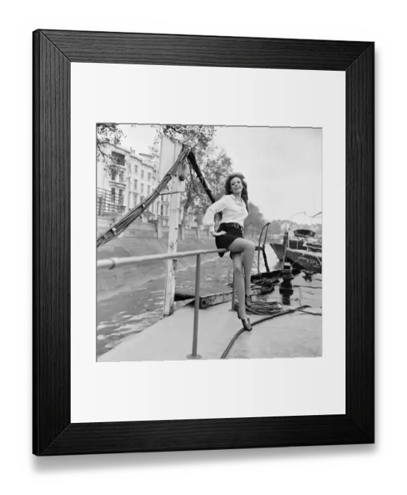 Framed Print : New film Crossplot, being filmed on location at Chelsea Reach, by the River Thames Framed Print : New film Crossplot, being filmed on location at Chelsea Reach, by the River Thames