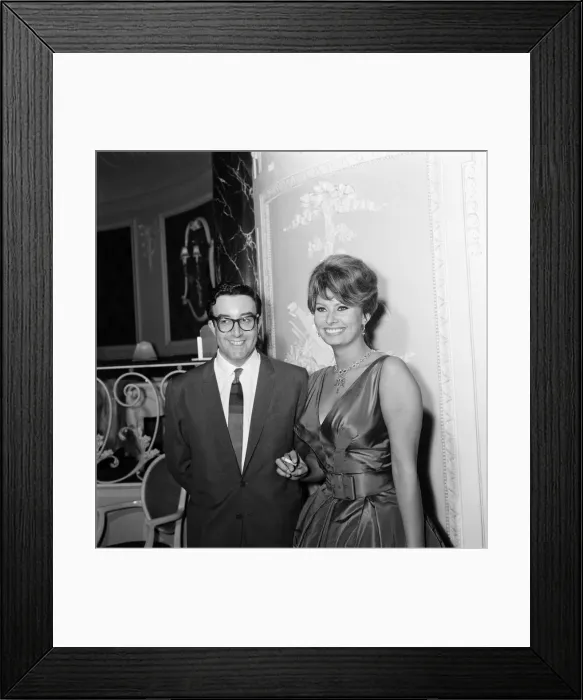 Framed Print : Sophia Loren with Peter Sellers. They will be starring together in the Dimitri de Framed Print : Sophia Loren with Peter Sellers. They will be starring together in the Dimitri de