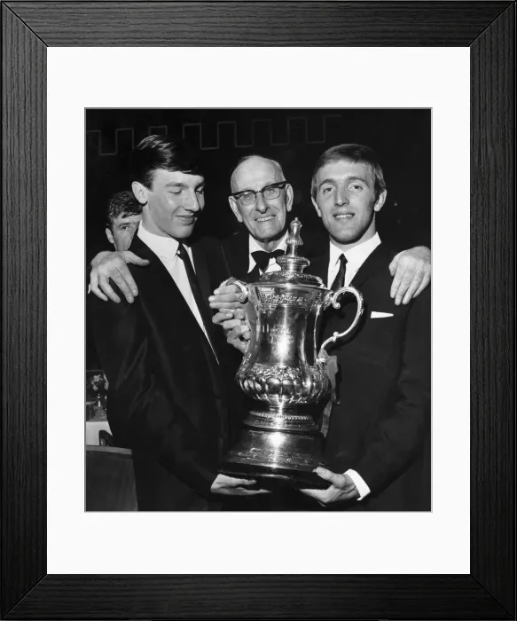 Framed Print : Liverpool President Mr T V Williams poses with Liverpool player Peter Thompson Framed Print : Liverpool President Mr T V Williams poses with Liverpool player Peter Thompson