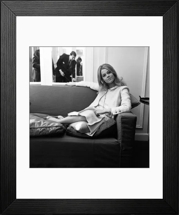 Framed Print : Jane Fonda, American actress, in the UK to promote her starring role in new film Circle