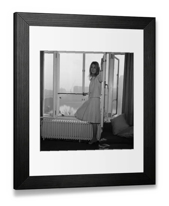 Framed Print : Jane Fonda, American actress, in the UK to promote her starring role in new film Circle