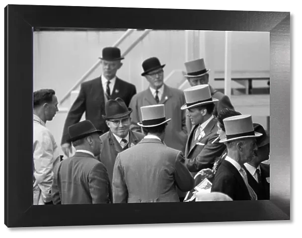 Billy Fury, pictured before the race, amongst other racegoers on Derby Day at the Epsom