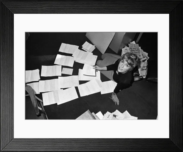 Framed Print : Miss Esther Rantzen, pictured at work in her office at the BBC, Kensington House