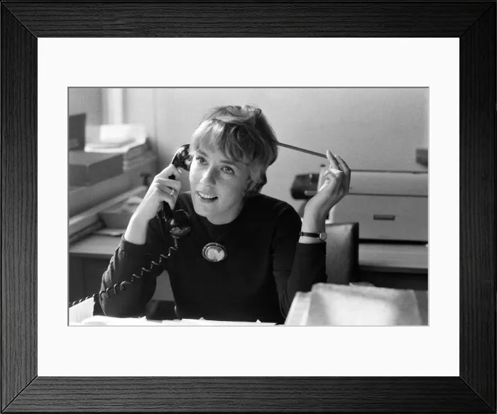 Framed Print : Miss Esther Rantzen, pictured at work in her office at the BBC, Kensington House