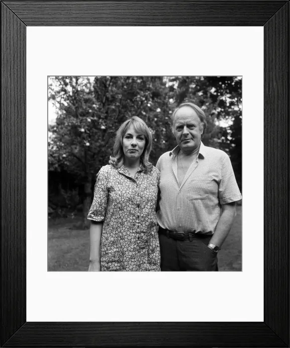 Framed Print : Desmond Wilcox and Esther Rantzen pictured at home. 9th August 1980 Framed Print : Desmond Wilcox and Esther Rantzen pictured at home. 9th August 1980
