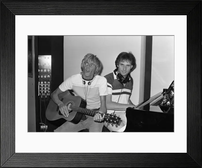 Framed Print : Singer Billy Fury is back rehearsing new tunes, pictured recording at the Eden Studios Framed Print : Singer Billy Fury is back rehearsing new tunes, pictured recording at the Eden Studios