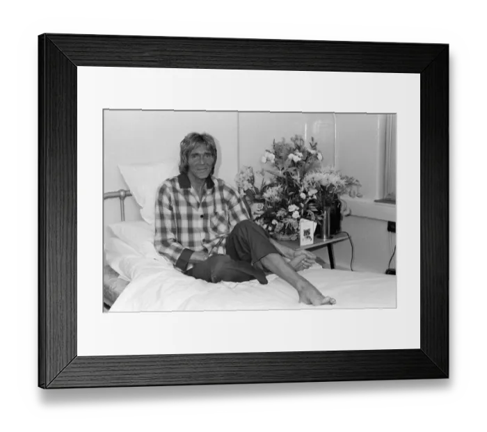 Framed Print : Singer Billy Fury recovering in hospital after he collapsed with heart and kidney trouble