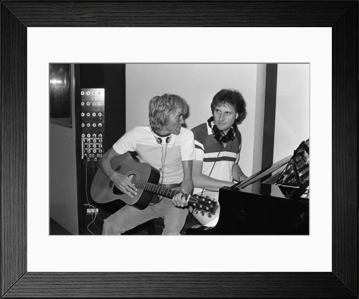 Framed Print : Singer Billy Fury is back rehearsing new tunes, pictured recording at the Eden Studios Framed Print : Singer Billy Fury is back rehearsing new tunes, pictured recording at the Eden Studios
