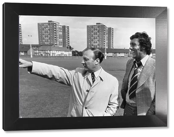 Liverpool Chairman John Smith shows new signing Ray Kennedy the training set up at