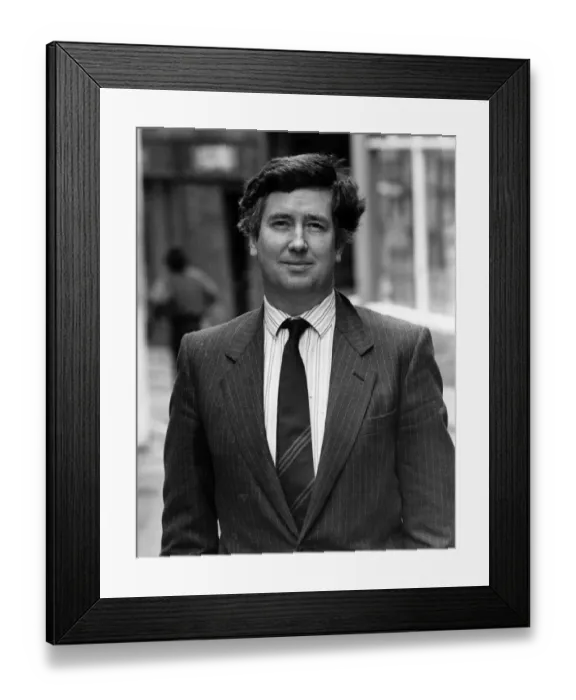 Framed Print : Member of Parliament for Darlington Michael Fallon. 23rd March 1990