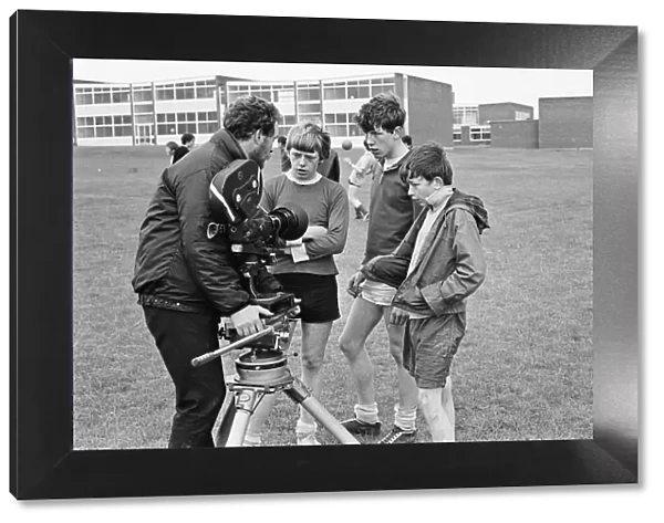 David Bradley (on the right), (aged 14) playing the part of Billy Casper