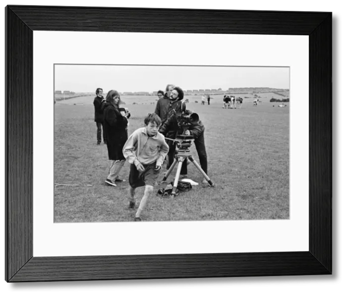 Framed Print : David Bradley, (aged 14) playing the part of Billy Casper, pictured with his Kestral Framed Print : David Bradley, (aged 14) playing the part of Billy Casper, pictured with his Kestral