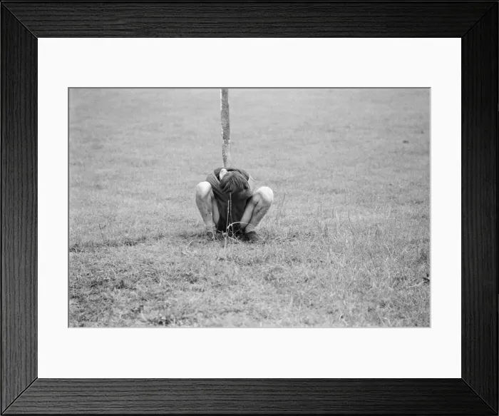 Framed Print : David Bradley, (aged 14) playing the part of Billy Casper, pictured with his Kestral Framed Print : David Bradley, (aged 14) playing the part of Billy Casper, pictured with his Kestral