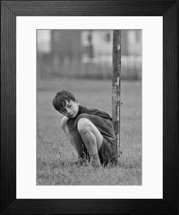 Framed Print : David Bradley, (aged 14) playing the part of Billy Casper, pictured with his Kestral Framed Print : David Bradley, (aged 14) playing the part of Billy Casper, pictured with his Kestral